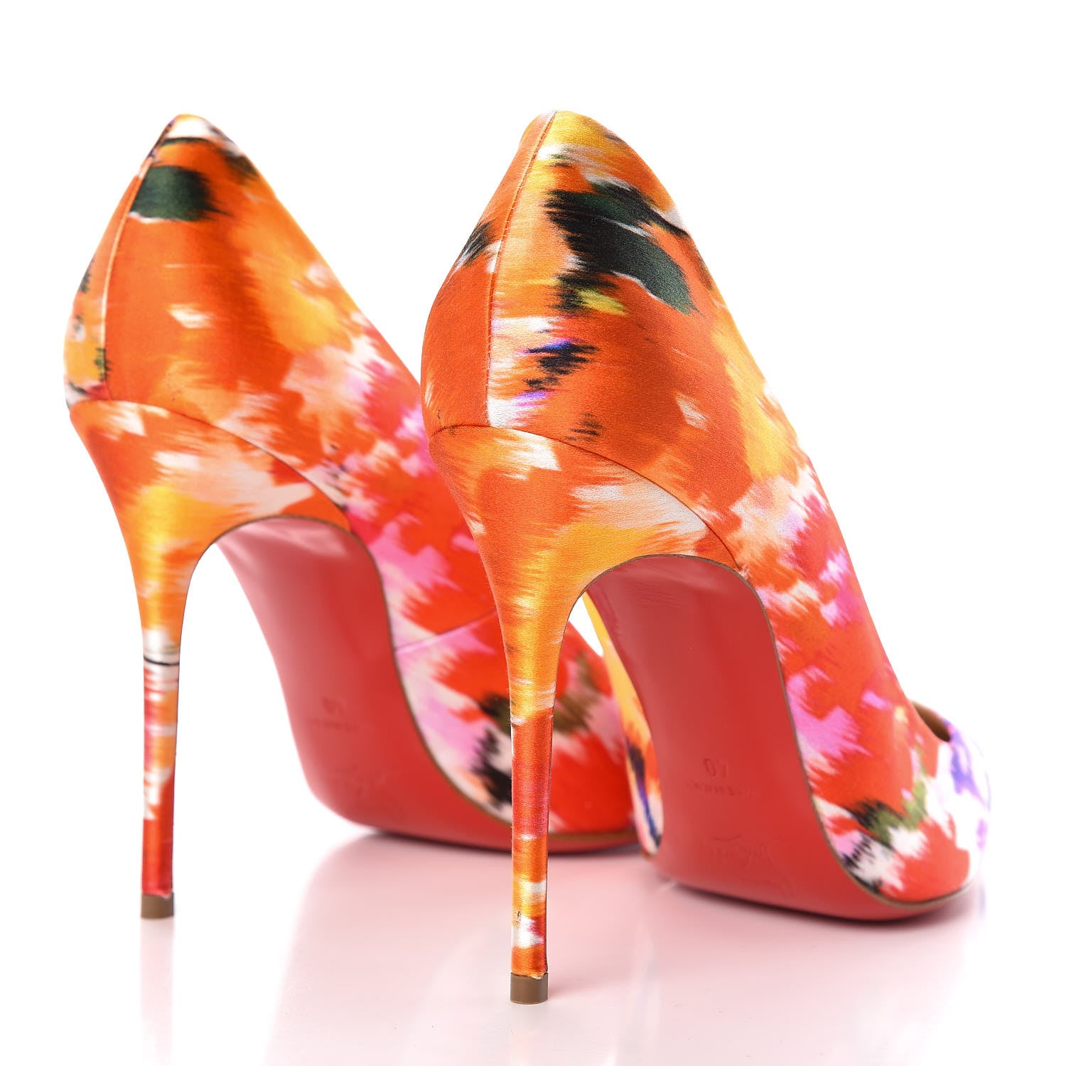 Christian Louboutin Satin Bouquet Decollete 554 100 Pumps 40 Multicolor 4 of 8