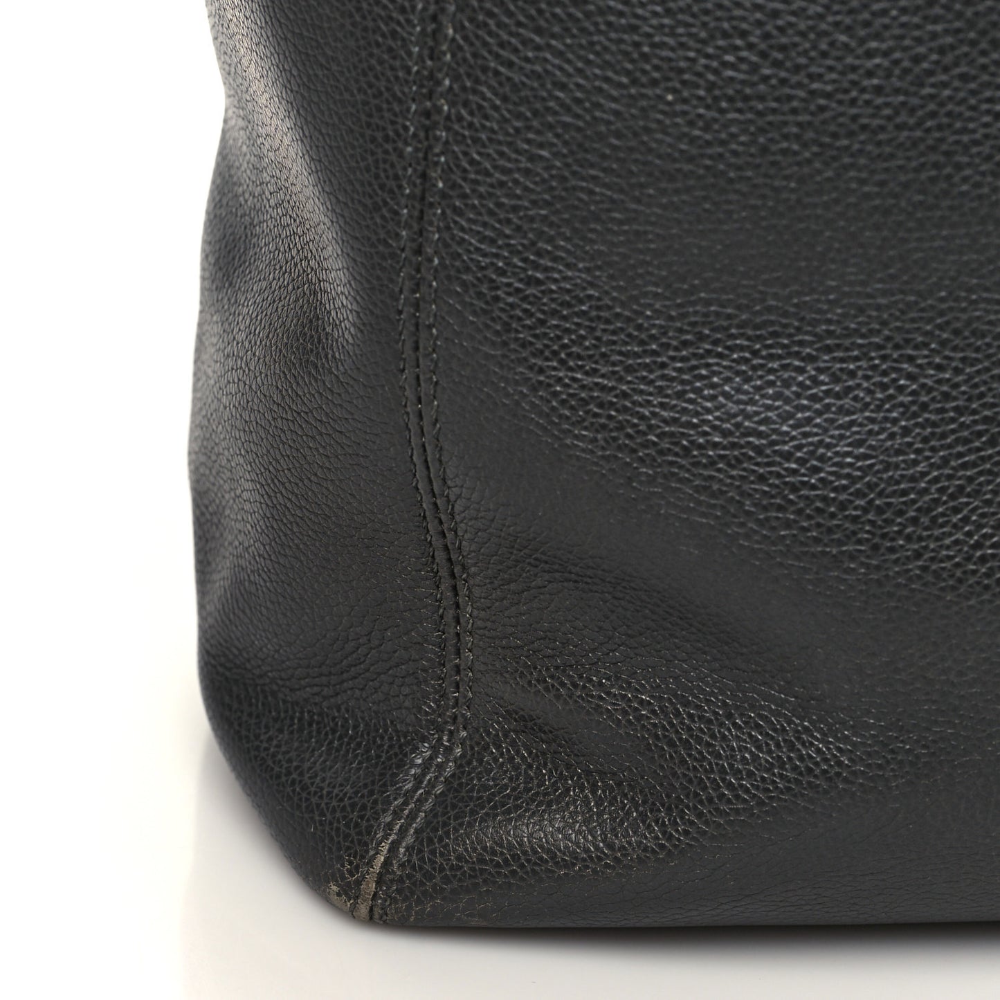Calfskin Tall Cerf Tote Dark Grey