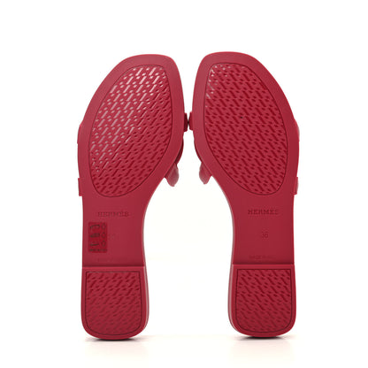 Hermes Rubber Aloha Sandals 36 Rose Baie 6 of 11