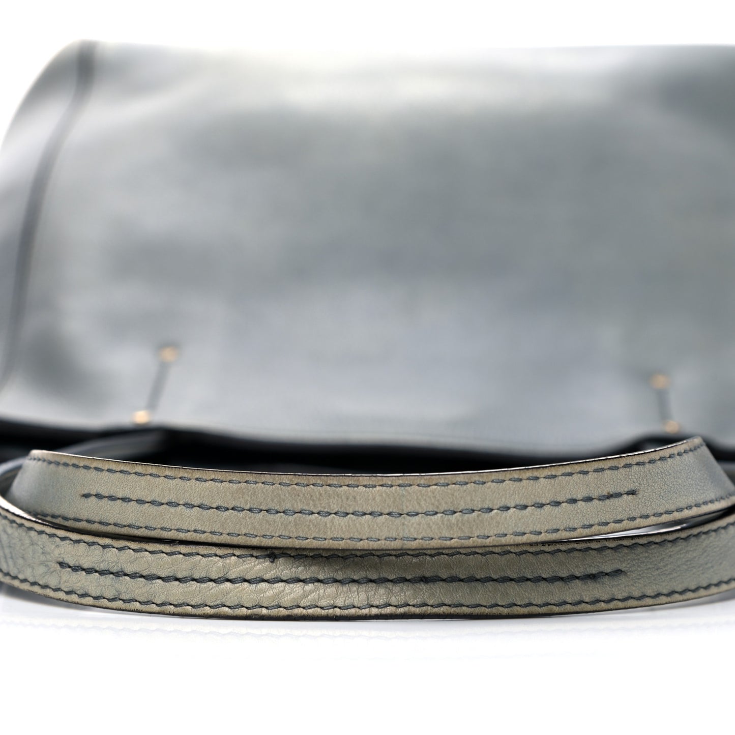 Smooth Calfskin Medium Milo Shopping Tote Cloudy Blue