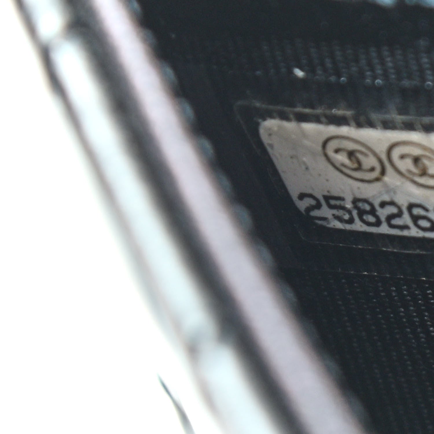 Chanel Patent Metallic Crumpled Calfskin Chevron Quilted Large Gusset Flap Wallet So Black 8 of 10