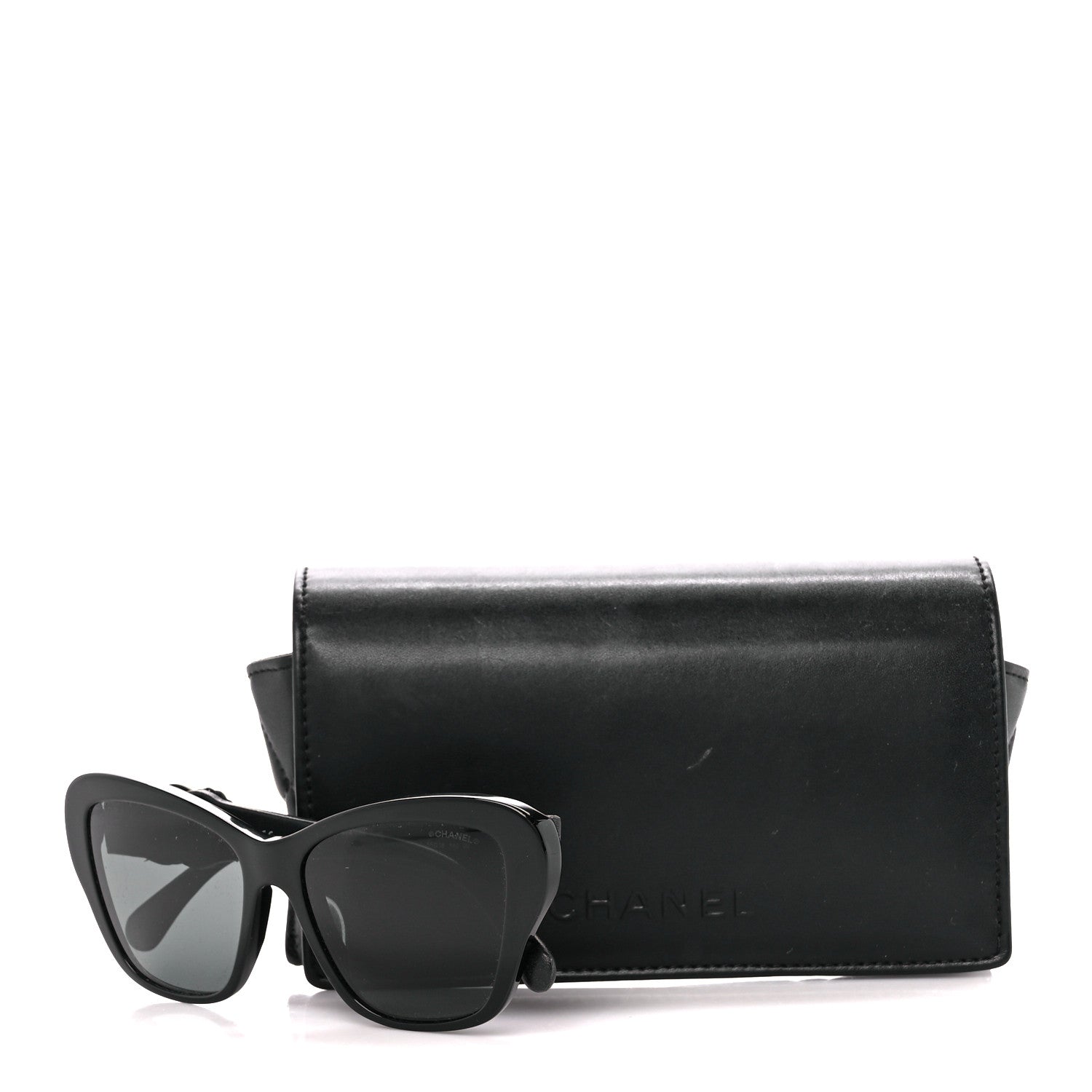 Chanel Acetate Lambskin CC Sunglasses 5457-Q-A Black 8 of 8