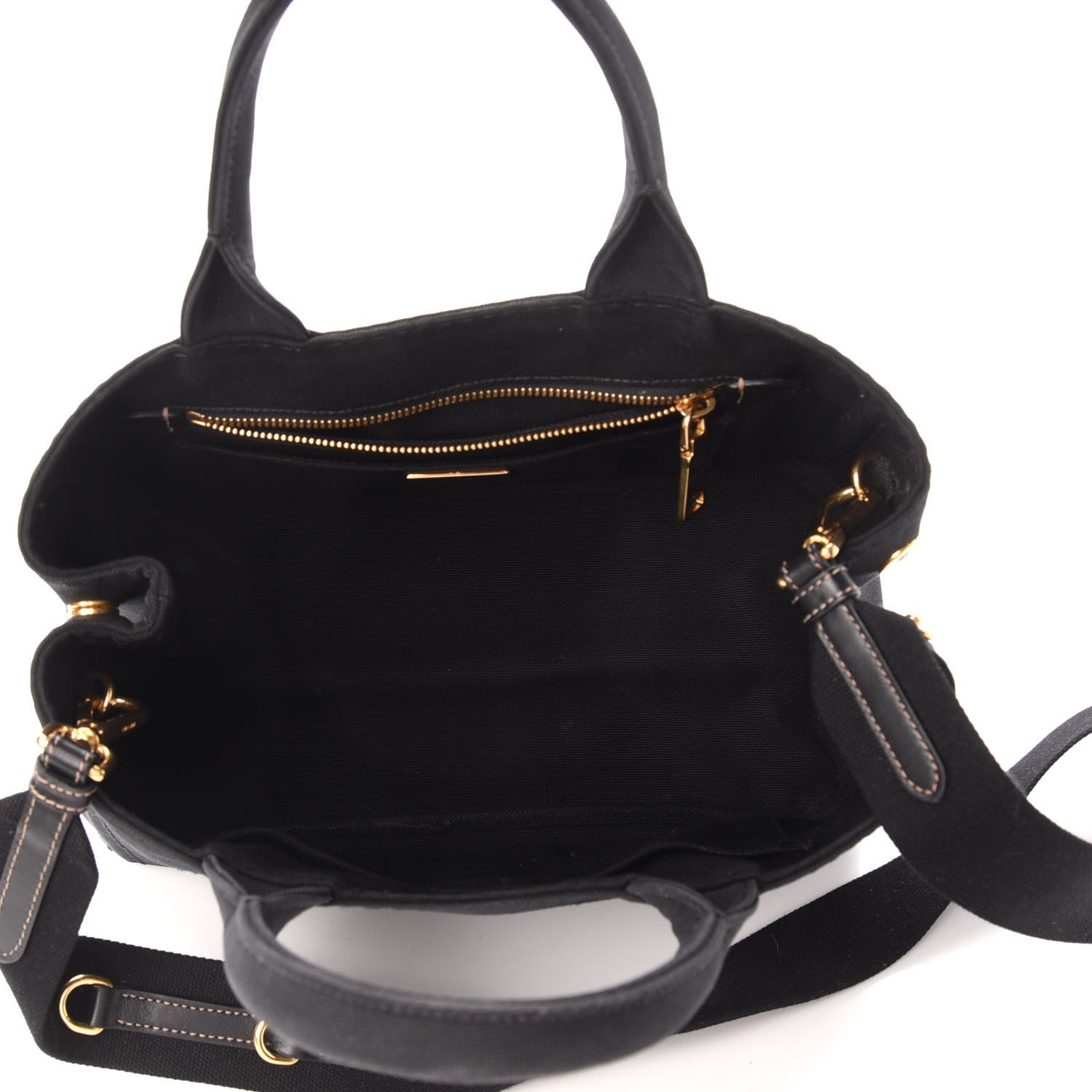 Prada Canapa Small Logo Tote Black 5 of 9
