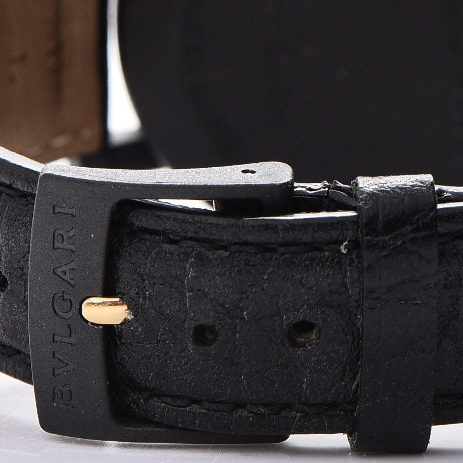 Bulgari Carbon 18K Rose Gold Calfskin 38mm Carbongold Marbella Quartz Watch Black 6 of 12