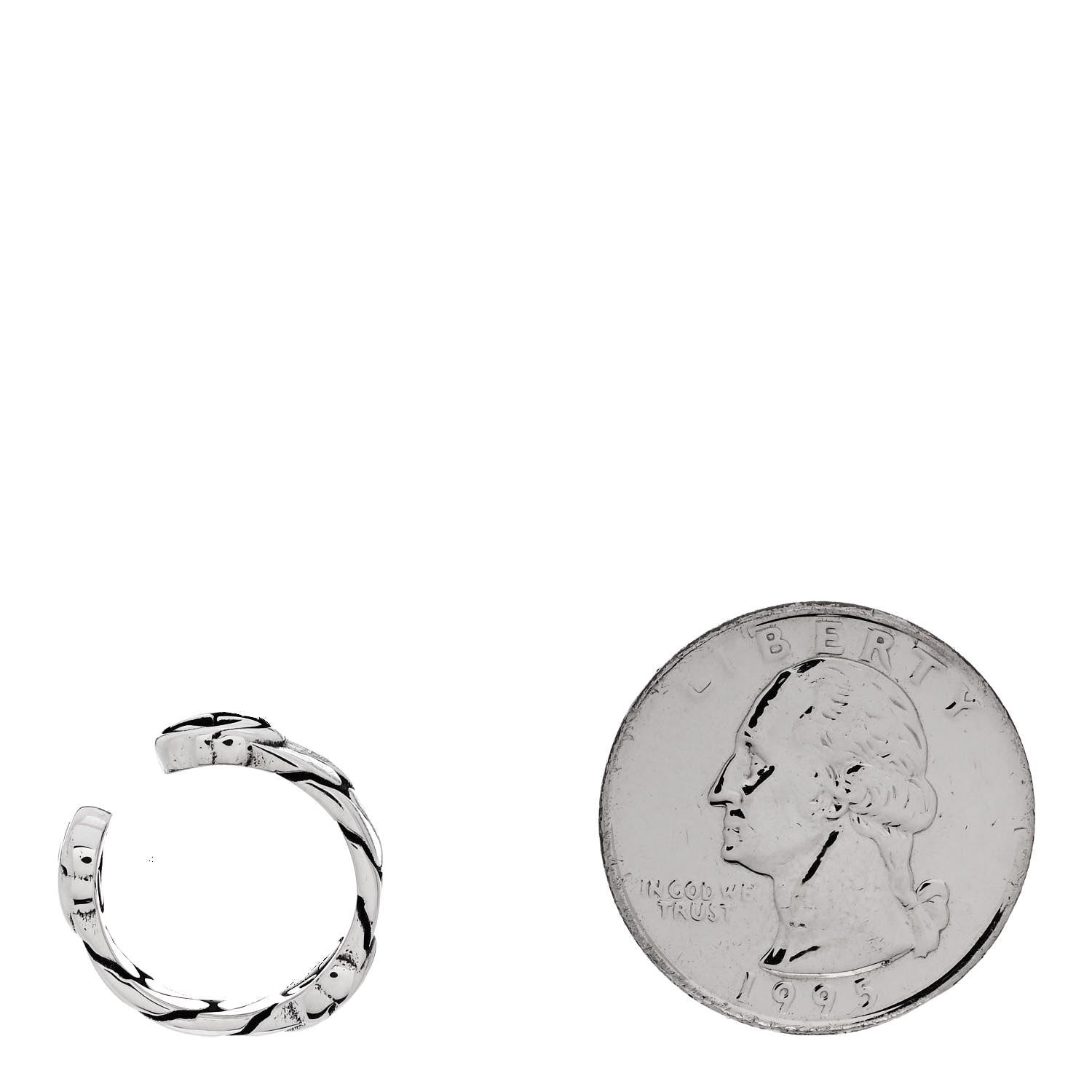 Gucci Sterling Silver Interlocking G Ear Cuff 2 of 4