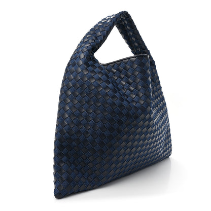 Bottega Veneta Denim Calfskin Intrecciato Large Hop Abyss Indigo 3 of 9