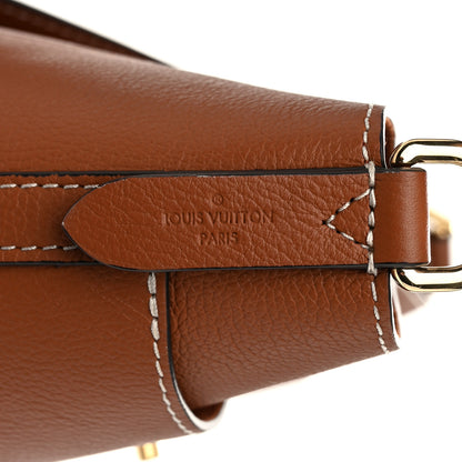 Louis Vuitton Calfskin Lock and Walk Bucket Cognac 6 of 10