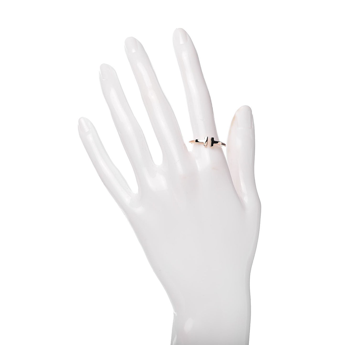 18K Rose Gold T Wire Ring 57 8