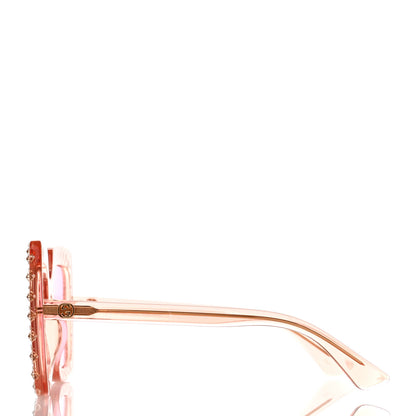 Gucci Acetate Crystal Oversize Sunglasses GG0148S Pink 3 of 8