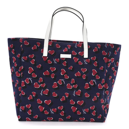 Gucci Canvas Heartbeat Print Medium Tote New Wine 1 of 10