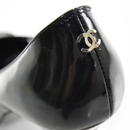Chanel Patent Glitter Cap Toe Pumps 36 9 of 9