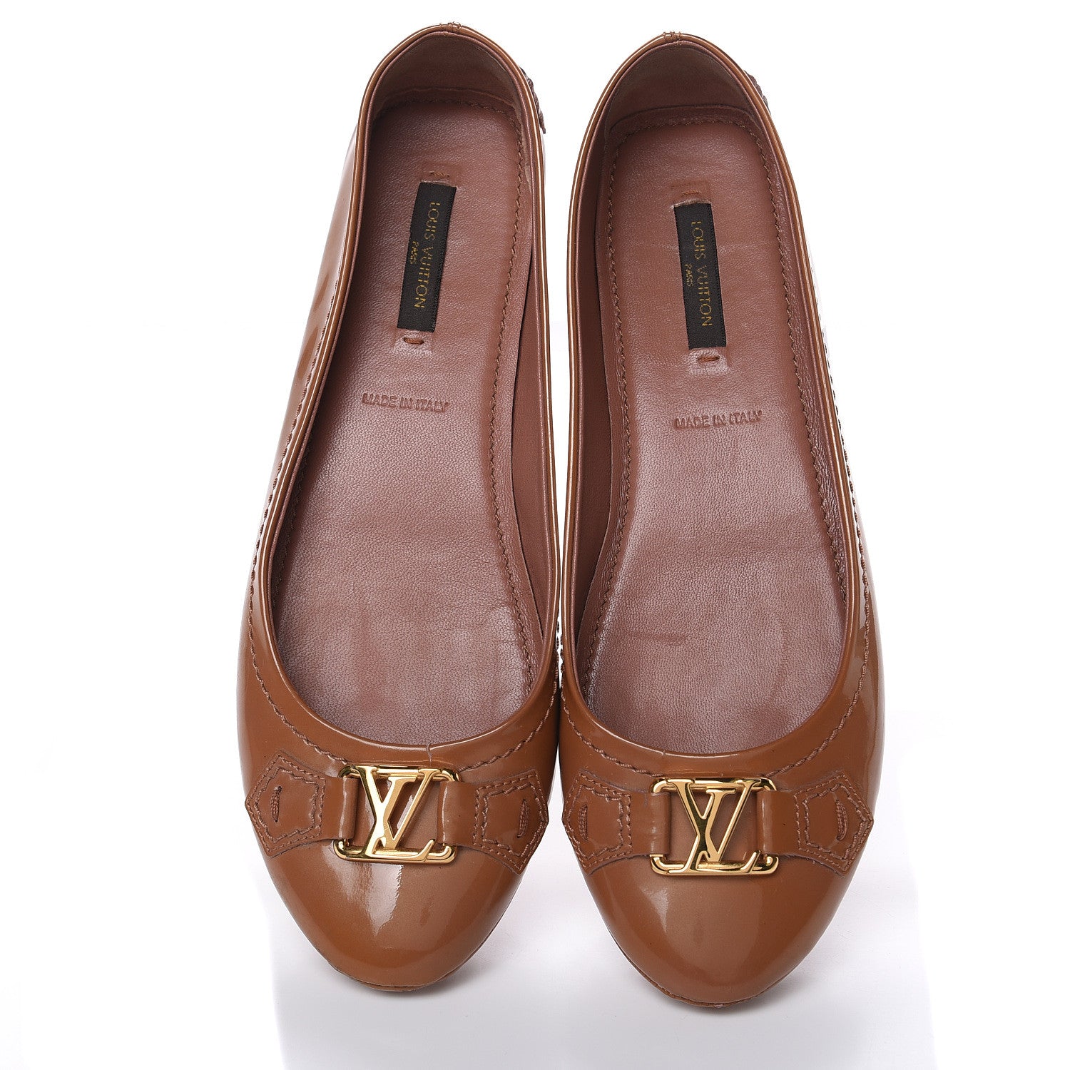 Louis Vuitton Patent Calfskin Oxford Ballerina Flats 38 Rose Velours 8 of 14