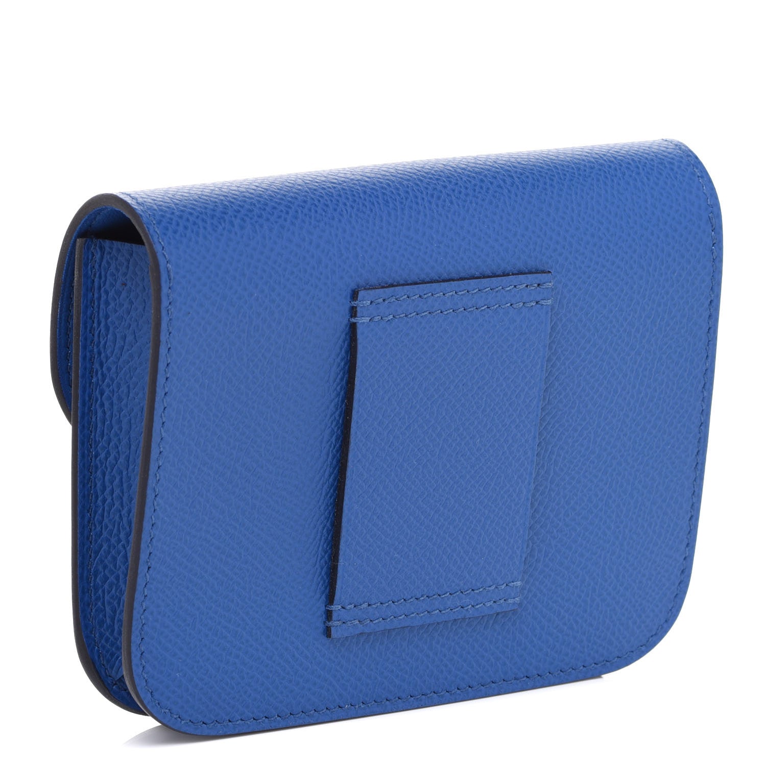 Hermes Epsom Enamel Constance Slim Wallet Bleu France Bleu Saphir 4 of 8