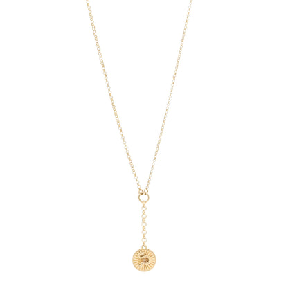 Foundrae 18K Yellow Gold Diamond Wholeness Small Mixed Belcher Chain Necklace 1 of 6