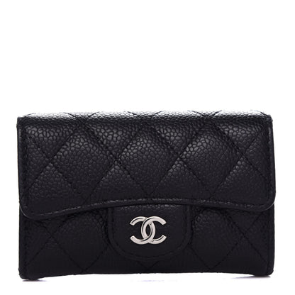 Chanel Caviar Quilted Flap Card Holder Black 1 of 9