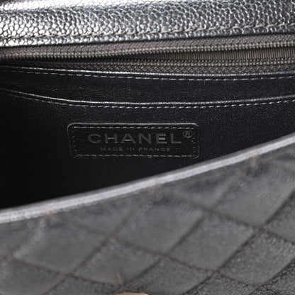 Chanel Pearly Caviar Quilted Mini Rectangular Flap Grey 8 of 10