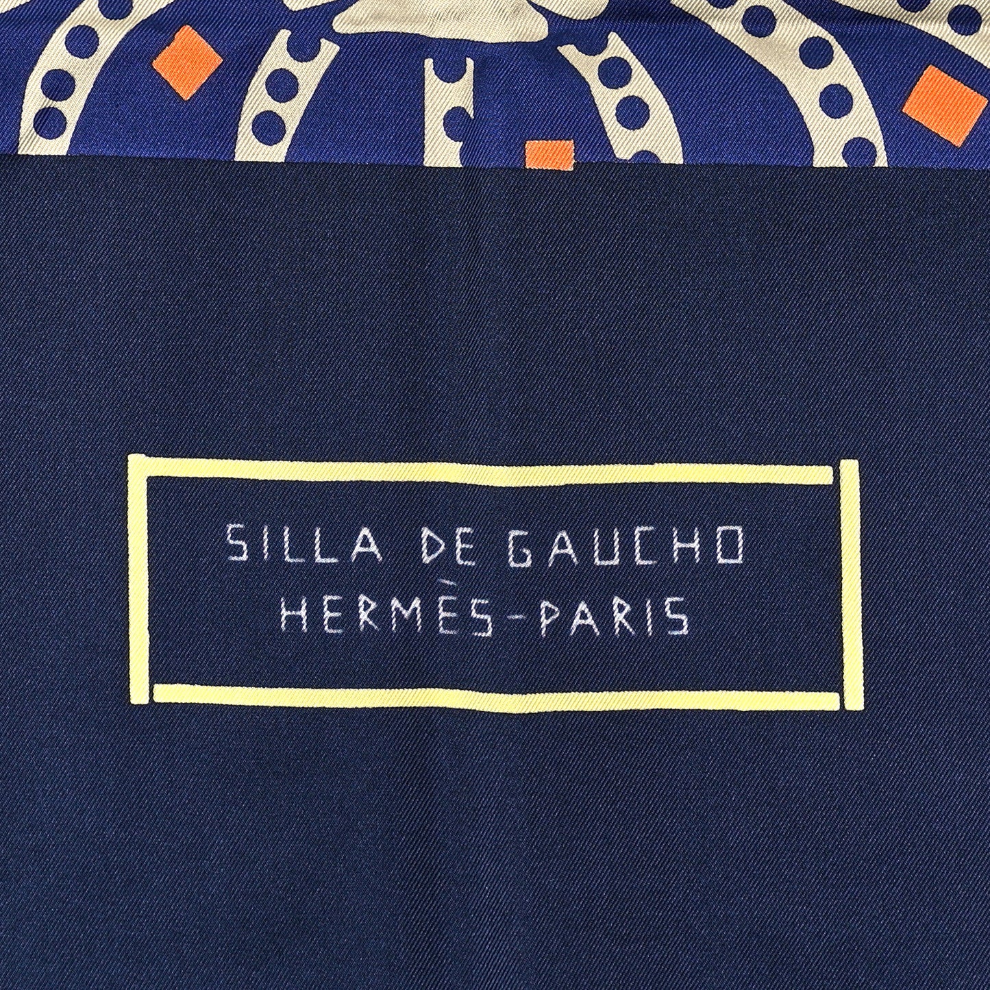 Silk Silla De Gaucho Scarf 90 Marine Bleu Black
