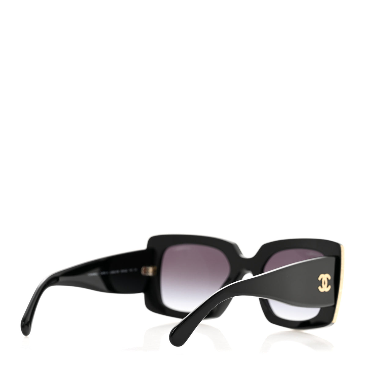 Acetate Rectangle Sunglasses 5435-A Black