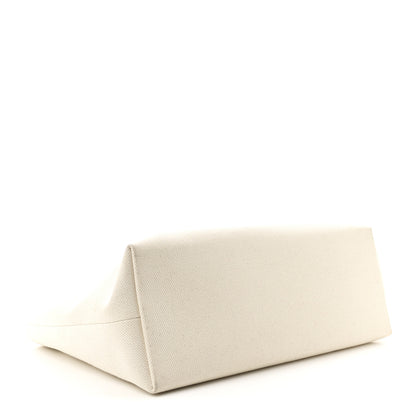 Celine Canvas Calfskin Horizontal Cabas Natural Tan 4 of 11