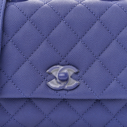 Chanel Caviar Quilted Incognito Extra Mini Coco Handle Flap Purple 8 of 11