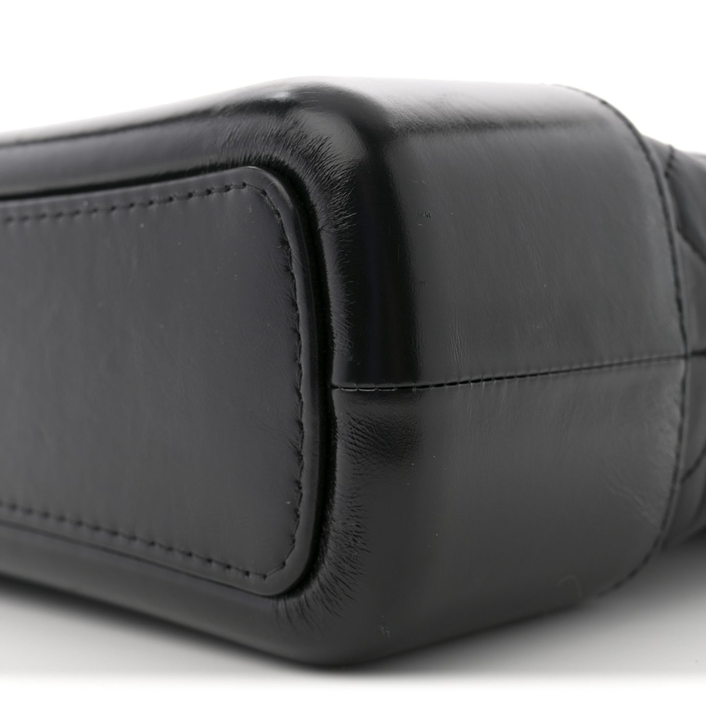 Aged Calfskin Quilted Large Gabrielle Hobo Black