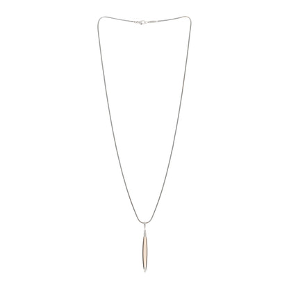 Tiffany 18K White Gold Smoky Quartz Feather Pendant Necklace 2 of 4