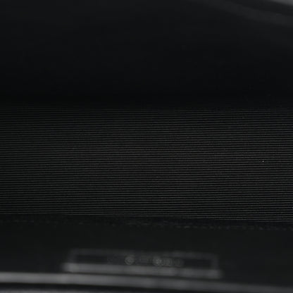 Saint Laurent Grain De Poudre Textured Mixed Matelasse Triquilt Medium Monogram Satchel Black 5 of 11