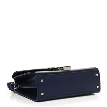 Saint Laurent Calfskin Mini Classic Monogram Cassandra Top Handle Bag Blue 4 of 10