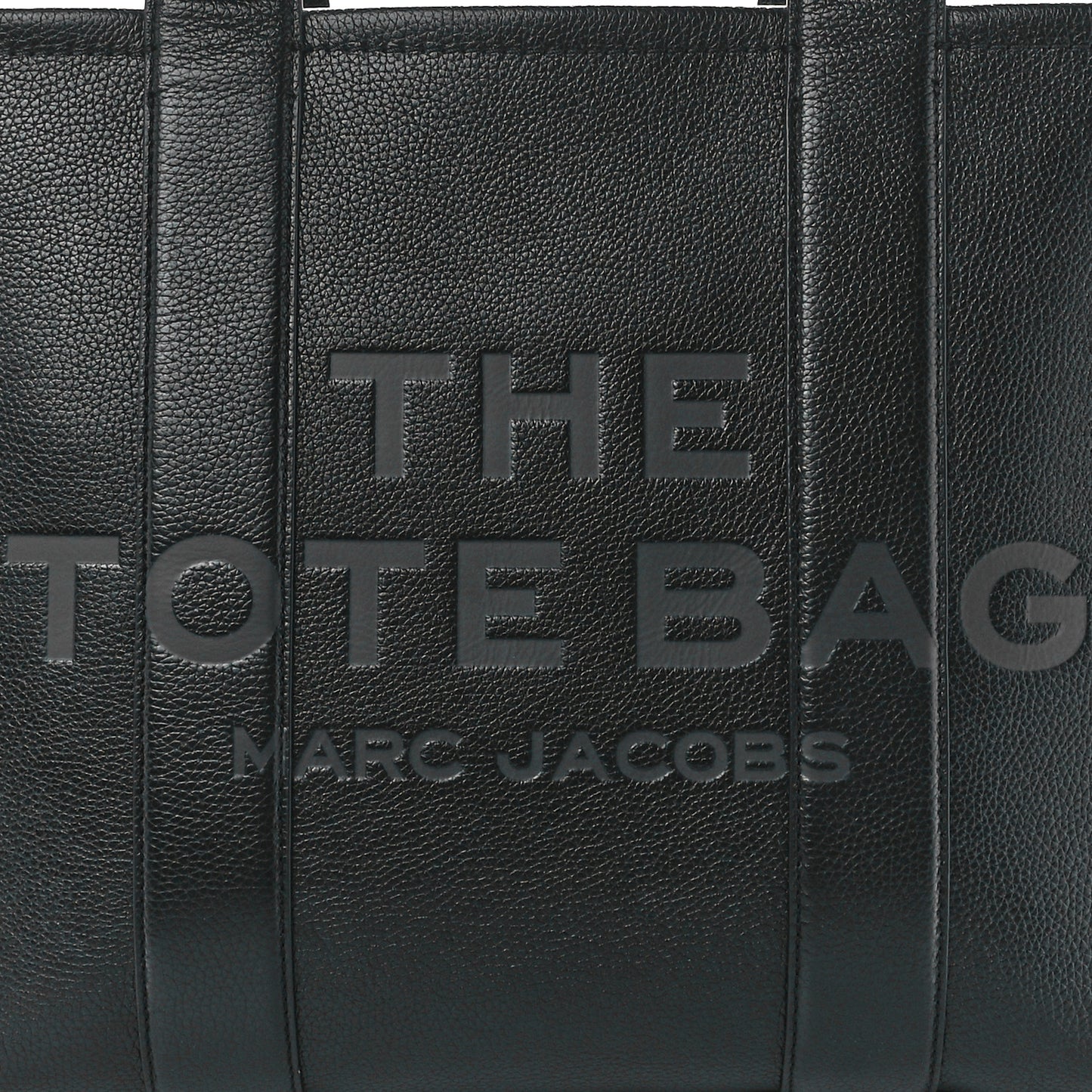 Grained Calfskin Large The Tote Bag Black