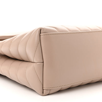 Saint Laurent Calfskin Y Quilted Monogram Medium Loulou Chain Satchel Light Natural 9 of 14