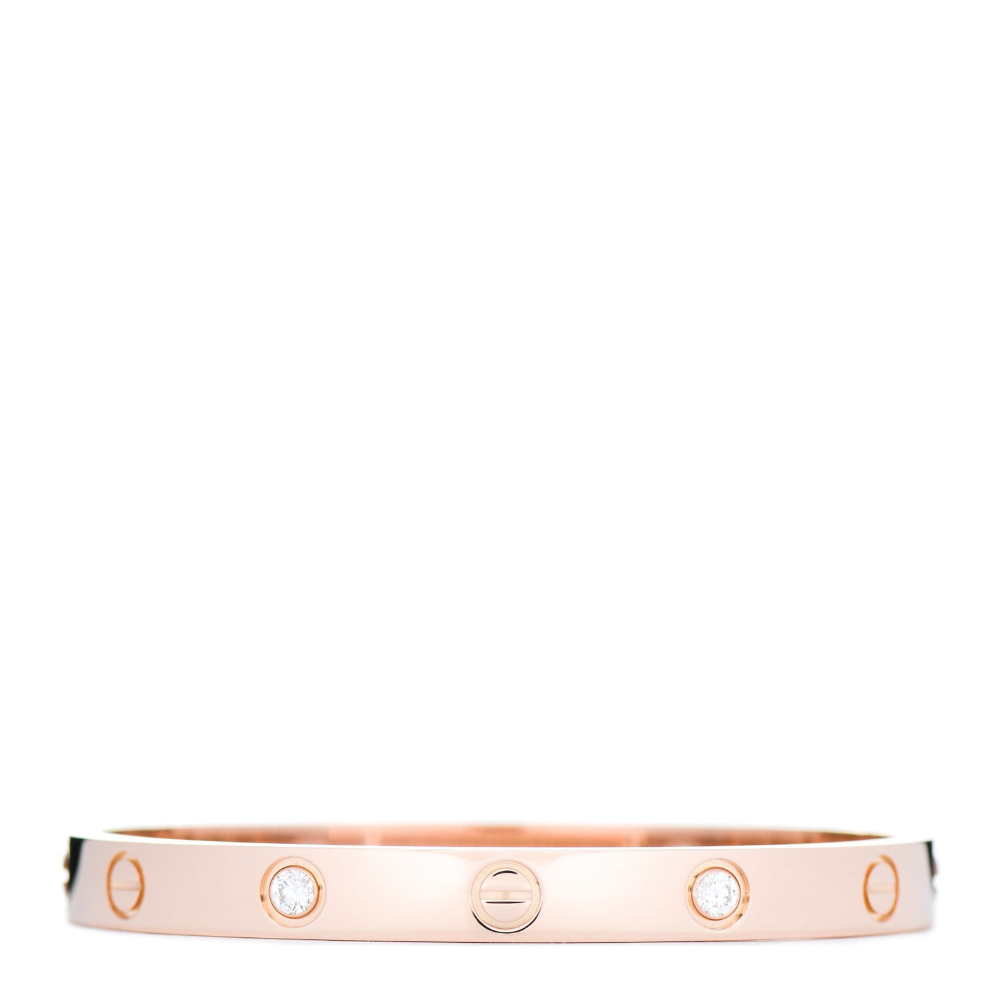 18K Pink Gold 4 Diamond LOVE Bracelet 16