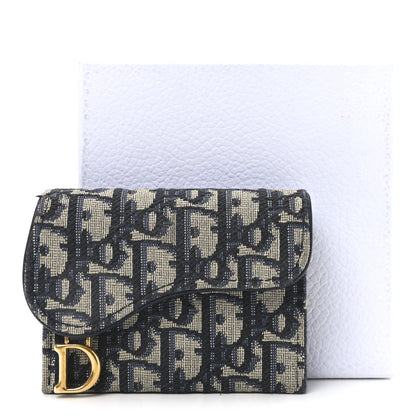 Christian Dior Oblique Saddle 5-Gusset Card Holder Blue 9 of 9