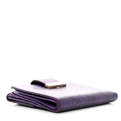Gucci Metallic Soft Guccissima Icon Bar French ID Wallet Purple 4 of 7