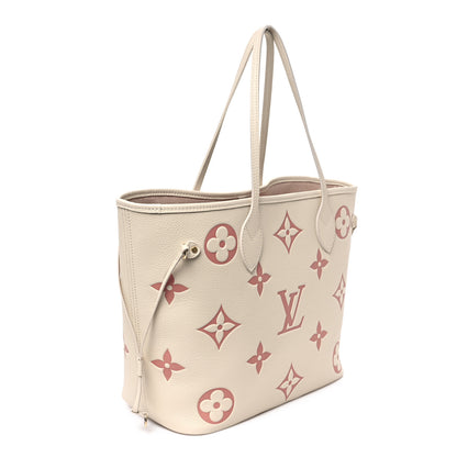 Louis Vuitton Empreinte Monogram Giant Neverfull MM Creme Rose Trianon 4 of 10