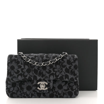Chanel Printed Denim Quilted Flower Mini Rectangular Flap Black 11 of 11