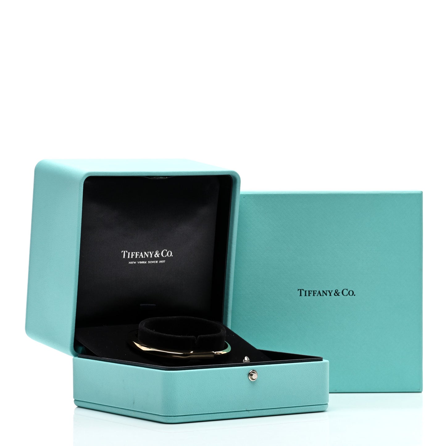 18K Yellow Gold Tiffany Lock Bangle Bracelet