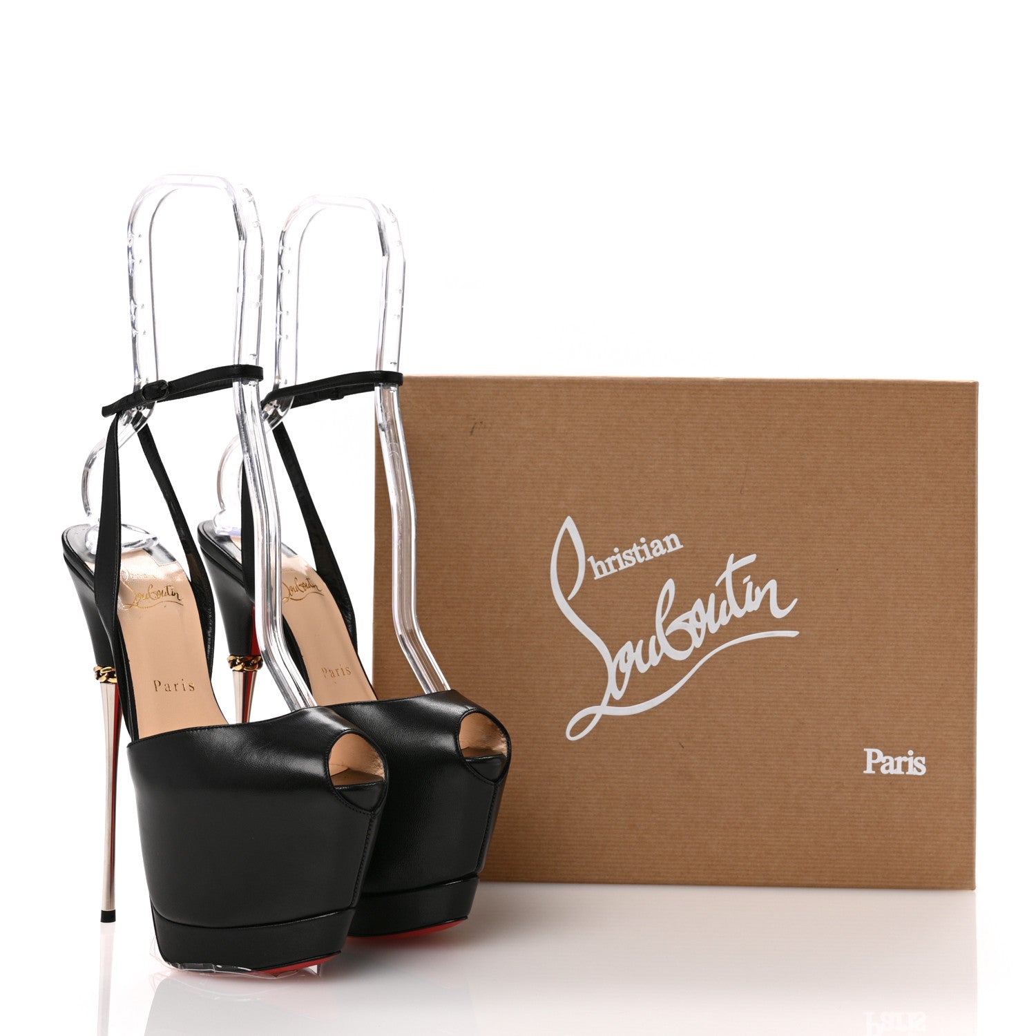 Christian Louboutin Kid Despressi Platform Peep Toe 170 Pumps 37