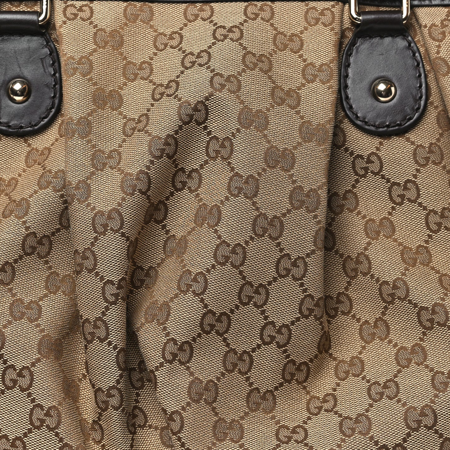 Monogram Large Sukey Top Handle Bag Beige Dark Brown