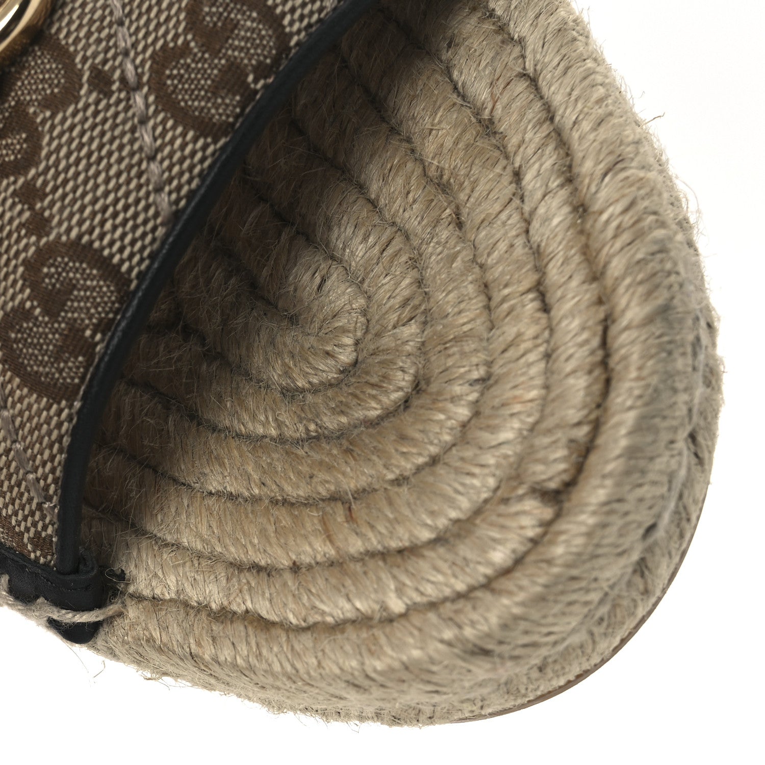 Gucci Monogram Matelasse GG Marmont Espadrille 20mm Slide Sandals 37.5 Beige Ebony Black 11 of 14