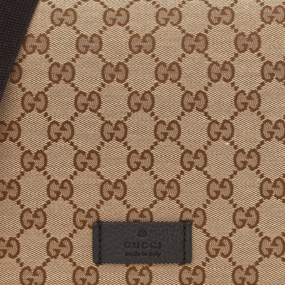 Gucci Monogram Flap Messenger Bag Beige Dark Brown 8 of 10