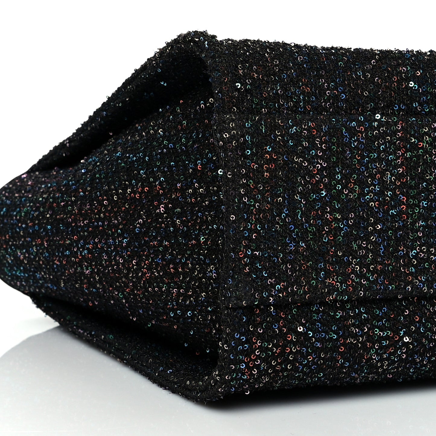 Calfskin Sequin Small Deauville Tote Black