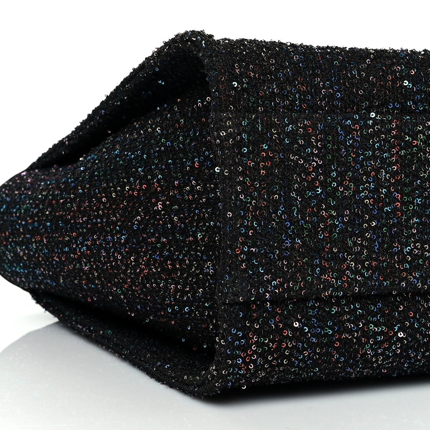 Chanel Calfskin Sequin Small Deauville Tote Black 9 of 10