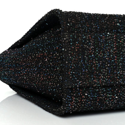 Chanel Calfskin Sequin Small Deauville Tote Black 9 of 10