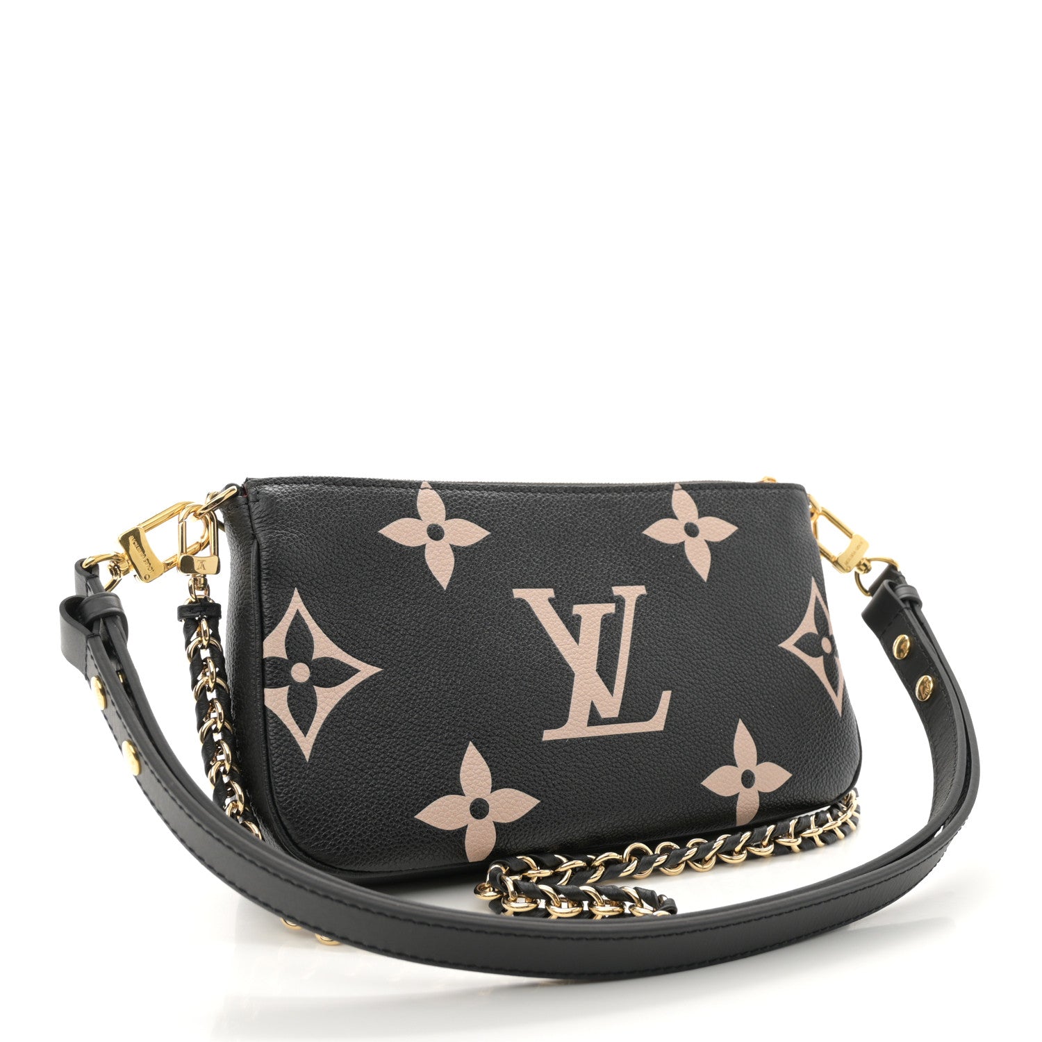 Louis Vuitton Empreinte Monogram Giant Multi Pochette Accessories Black Beige 3 of 10