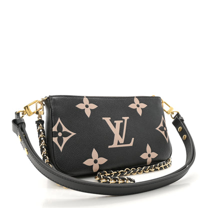 Louis Vuitton Empreinte Monogram Giant Multi Pochette Accessories Black Beige 3 of 10