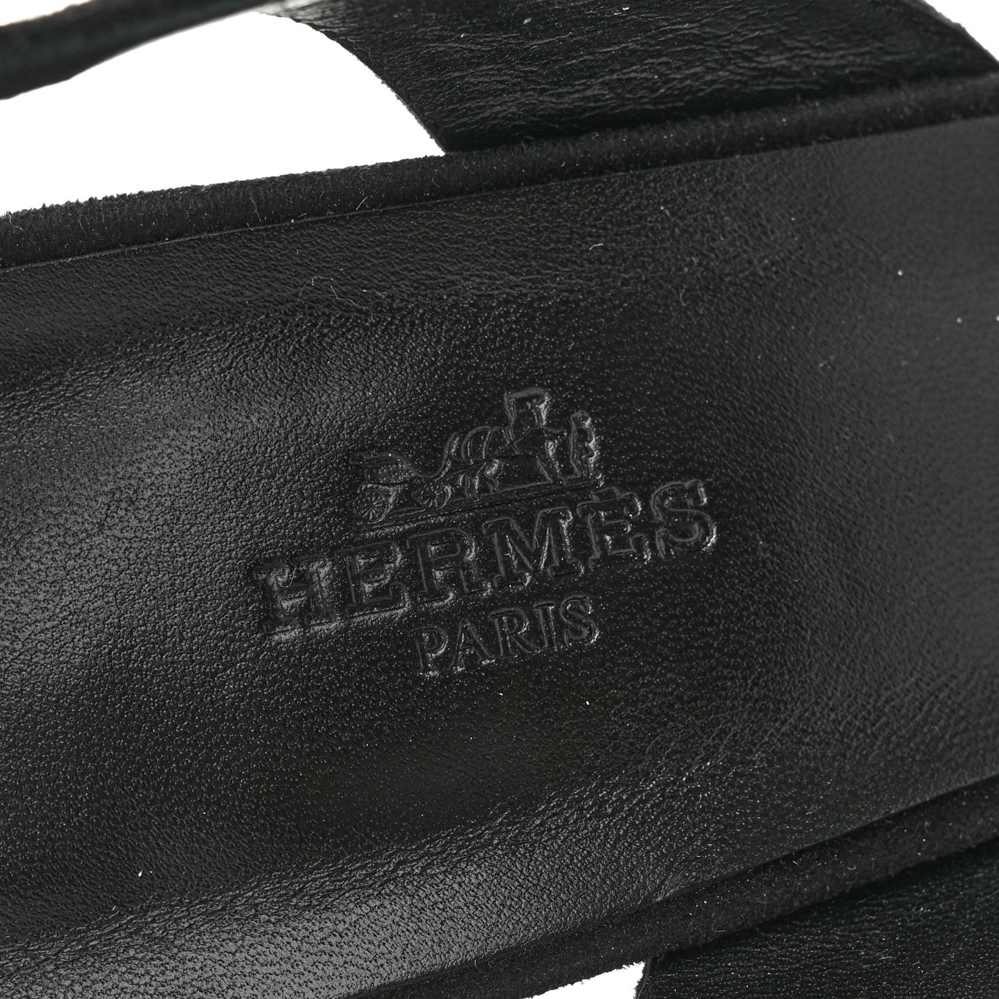 Suede Goatskin Embellished Ella 105 Sandals 40 Black