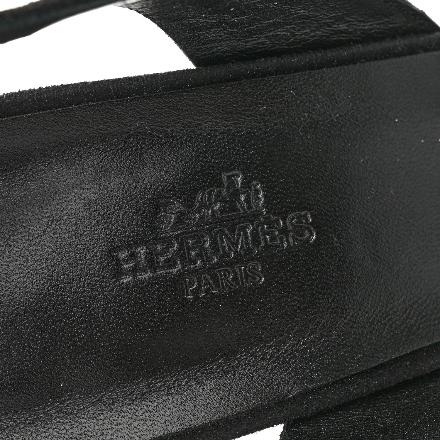 Hermes Suede Goatskin Embellished Ella 105 Sandals 40 Black 7 of 8