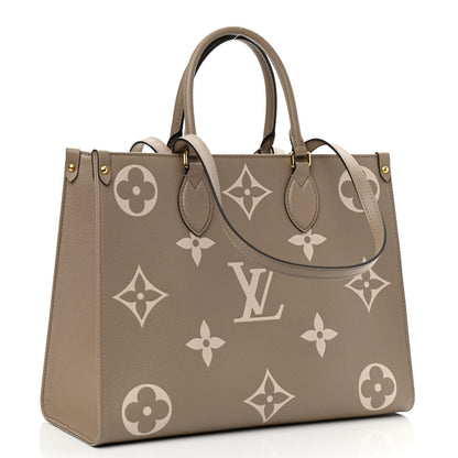 Louis Vuitton Empreinte Monogram Giant Onthego MM Tourterelle Creme 3 of 7