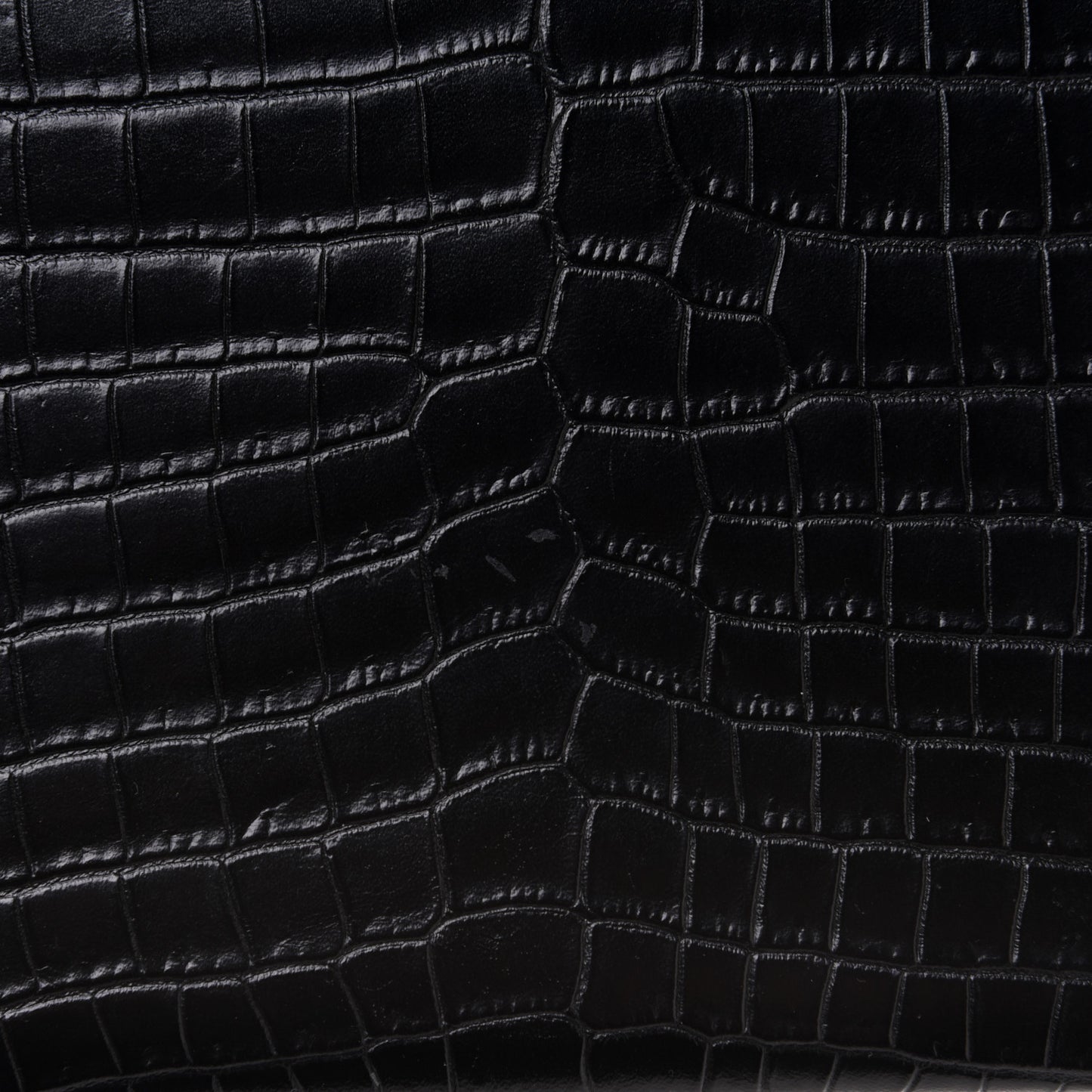 Calfskin Crocodile Embossed Document Holder Black