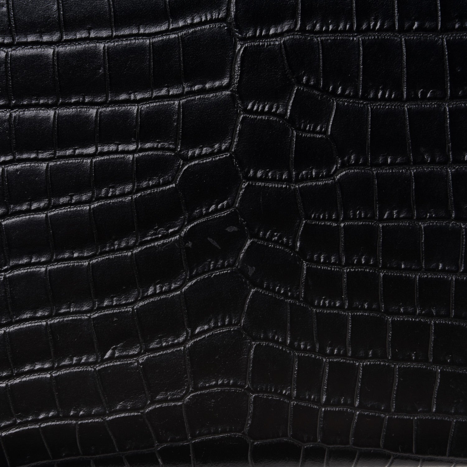Saint Laurent Calfskin Crocodile Embossed Document Holder Black 9 of 9